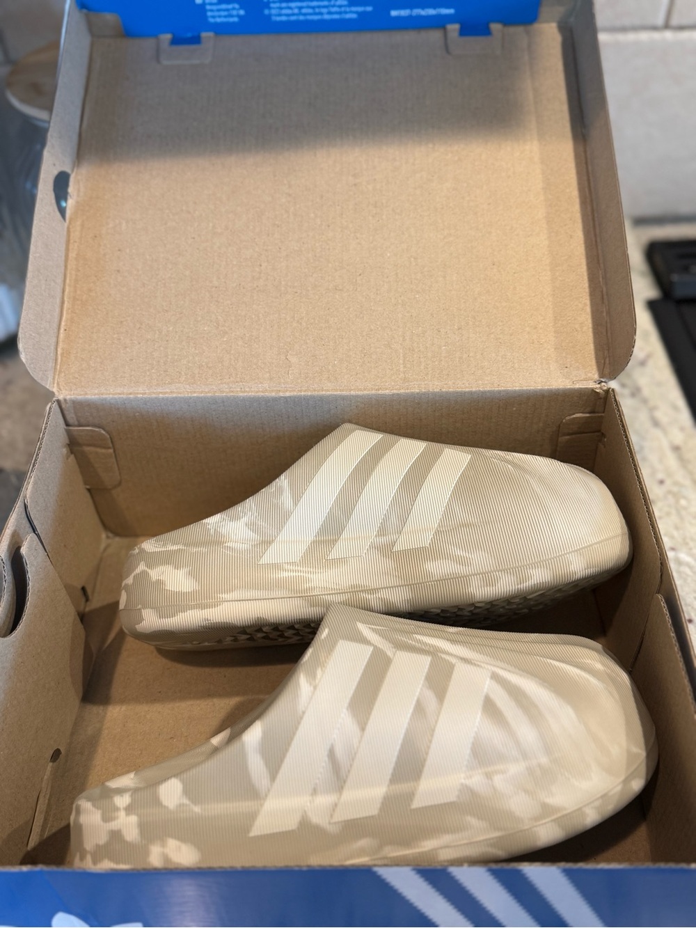 adidas adiFOM Beige Camo Slip-On Knit Sneakers